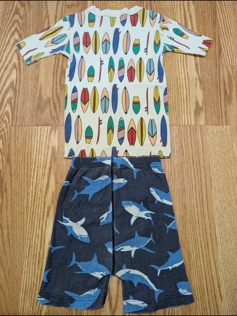 Hanna Andersson Short Pajamas Organic Cotton Sharks Surf 120 6/6